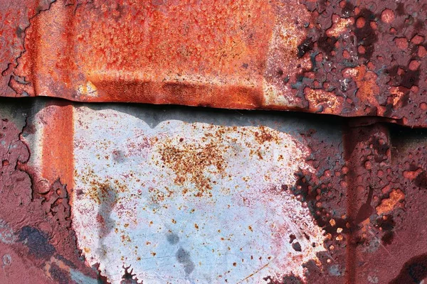 Vista Detallada Cerca Metal Oxidado Envejecido Alta Resolución —  Fotos de Stock