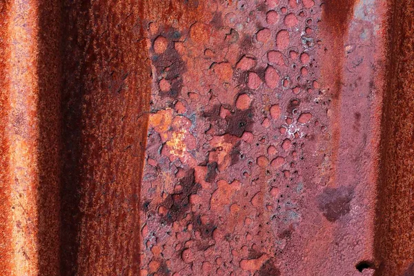 Vista Detallada Cerca Metal Oxidado Envejecido Alta Resolución —  Fotos de Stock