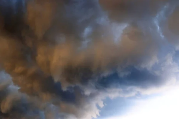 Nuvens Cumulonimbus Dramáticas Logo Antes Durante Uma Tempestade Sobre Norte — Fotografia de Stock