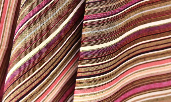 Vista Detallada Cerca Texturas Textiles Tela Colores Con Mucha Estructura — Foto de Stock