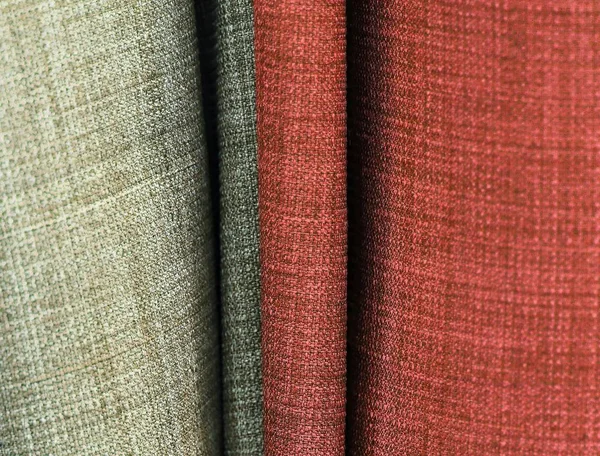 Vista Detallada Cerca Sobre Texturas Textiles Tela Coloridas — Foto de Stock