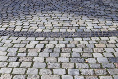 Yüksek çözünürlüklü kaldırım taşı dokusuna yüksek çözünürlüklü yüksek çözünürlüklü kapalı görünüm