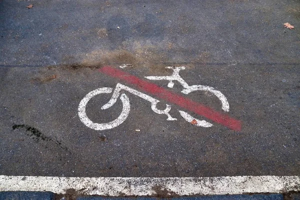 Coloridos Signos Bicicleta Símbolos Que Encuentran Las Calles Lon —  Fotos de Stock