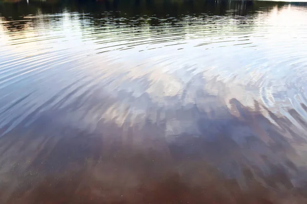 Prachtige Gedetailleerde Water Oppervlakte Textuur Met Reflecties Golven Rimpelingen — Stockfoto