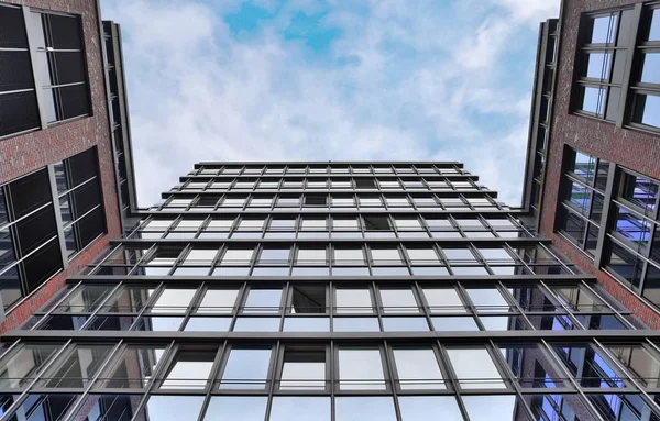 Modernas Fachadas Edificios Oficinas Con Vidrio Luz Solar Reflectante Las — Foto de Stock