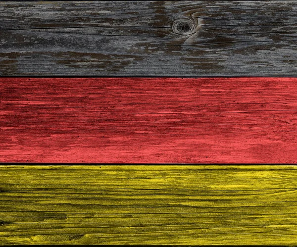 Bandeira Alemã Colorido Fundo Prancha Madeira Textura Com Espaço Cópia — Fotografia de Stock