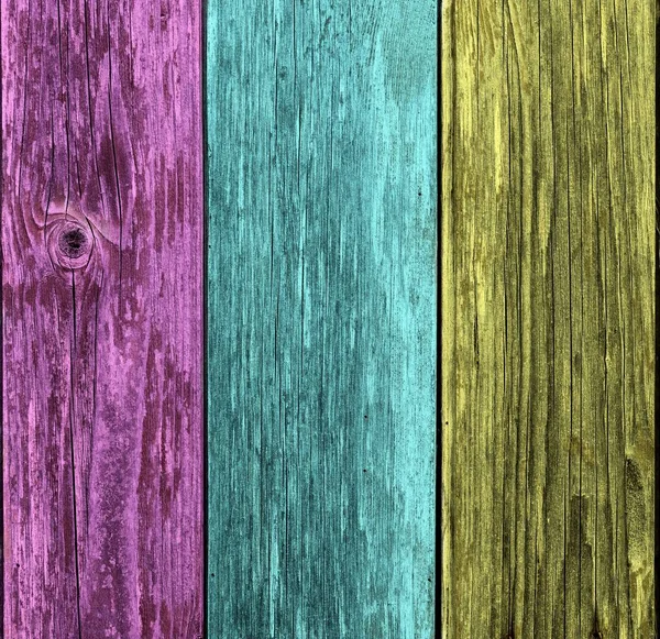 Rainbow Colored Wooden Plank Background Texture Copy Space — Stock Photo, Image