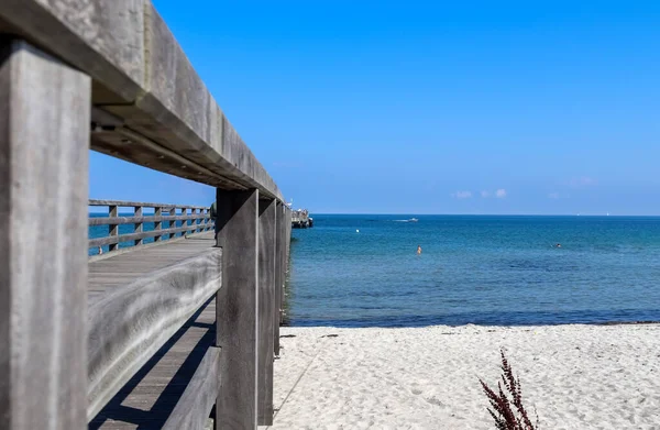 Strandleven Met Enkele Mensen Verte Schoenberg Noord Duitsland — Stockfoto