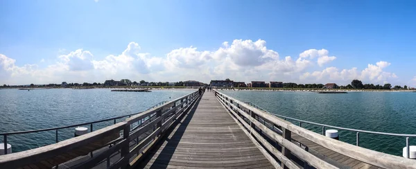 Strandleven Met Enkele Mensen Verte Schoenberg Noord Duitsland — Stockfoto