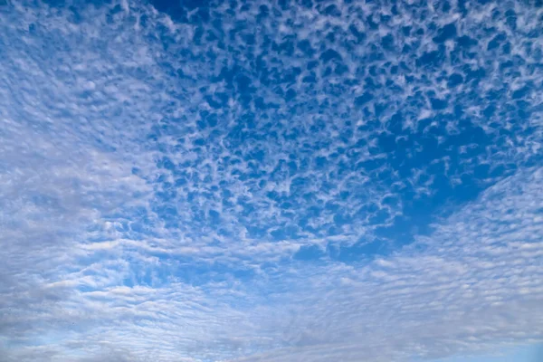 Bonitas Formações Brancas Fofas Belas Nuvens Céu Azul Profundo Verão — Fotografia de Stock