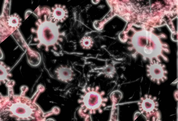 Ilustración Del Virus Corona Aislado Colorido Como Pintura Ligera —  Fotos de Stock