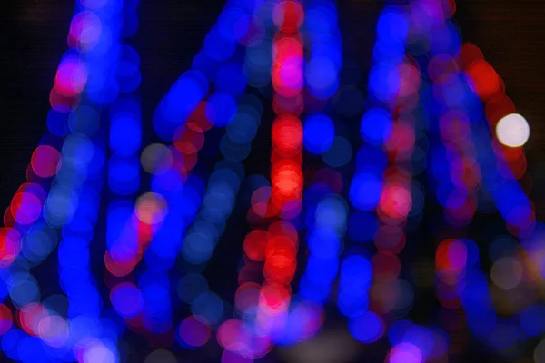 Dark Background Multi Colored Christmas Lights — Stock Photo, Image