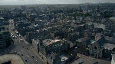 Aberdeen, Scotland.4k hava uçak video.