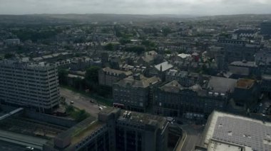 Aberdeen, Scotland.4k hava uçak video.