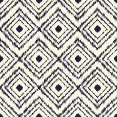 Tek renkli boyalı etkisi kabile elmas arka plan Japon geleneksel minimalist tasarımlar ve boyama tekniği Ikat esinlenerek. Sorunsuz vektör tasarımı.