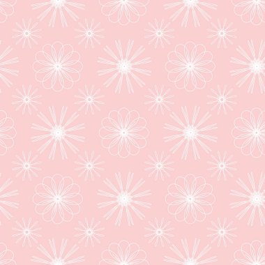 Pembe soyut vektör geometrik çiçek dikişsiz desen arka plan doku baskı.