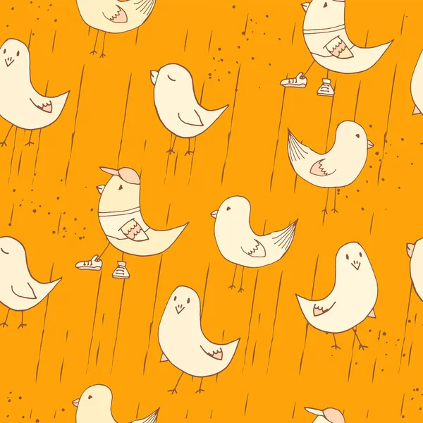 Naadloos Patroon Met Vogels — Gratis stockfoto