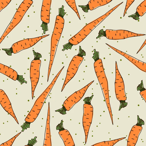 Nahtloses Muster Mit Karotten — Stockvektor