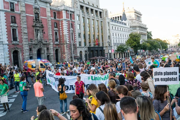 Madrid España 270919 Unidos Por Clima Jóvenes Toman Las Calles — Foto de Stock