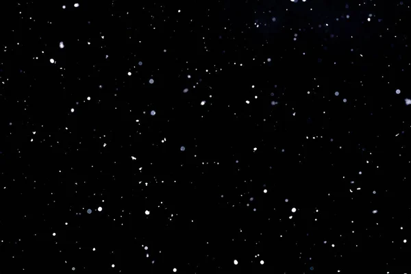 Siyah arka plan Snowflakes havada uçan kar düşen.