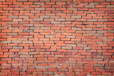 Kırmızı tuğla duvar dokusu grunge arkaplanı 