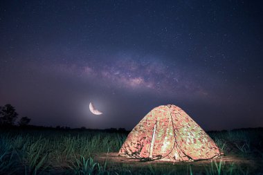 Kainatta yıldızlar ve uzay tozuyla Samanyolu Galaksisi, 