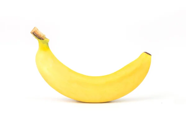 En enda banan. Ett gäng mogna bananer — Stockfoto