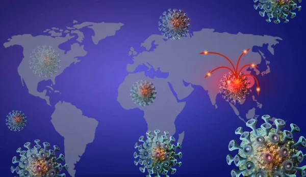 Coronavirus 2019 Ncov Nieuwe Coronavirus Concept Verantwoordelijk Voor Aziatische Griep — Stockfoto