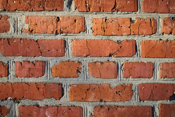 Viejo ladrillo rojo pared textura fondo — Foto de Stock