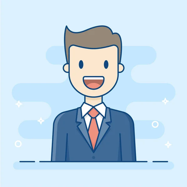 Happy Businessman. — Stock Vector