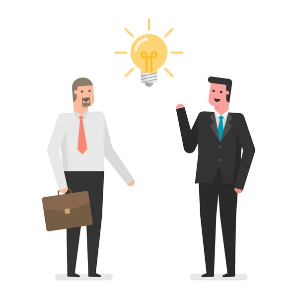 Businessmen With an Idea. — Stock Vector