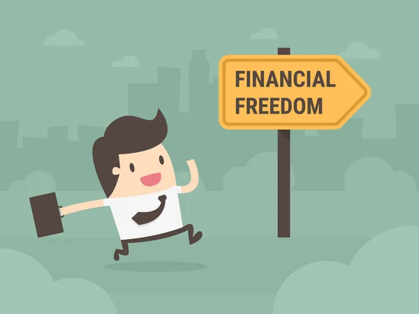 Фінансова свобода . — стоковий вектор