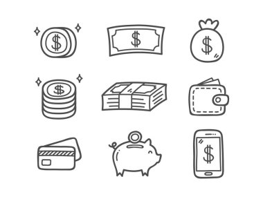 Para Doodle simgeler. 