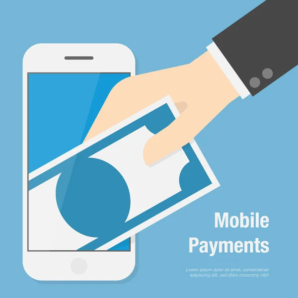 Paiements mobiles . — Image vectorielle