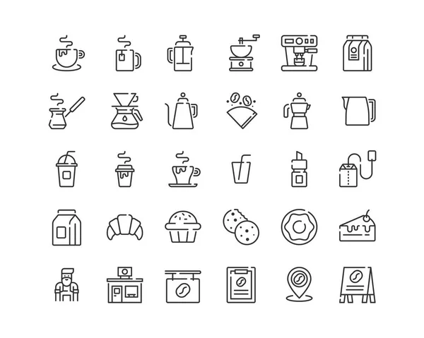 Coffee Shop Icon Set. — Stock Vector