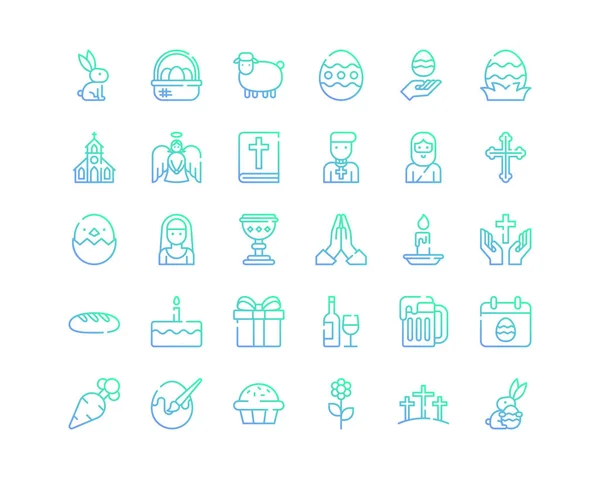 Set de iconos de Pascua . — Vector de stock