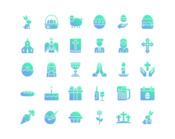 Set de iconos de Pascua . — Vector de stock