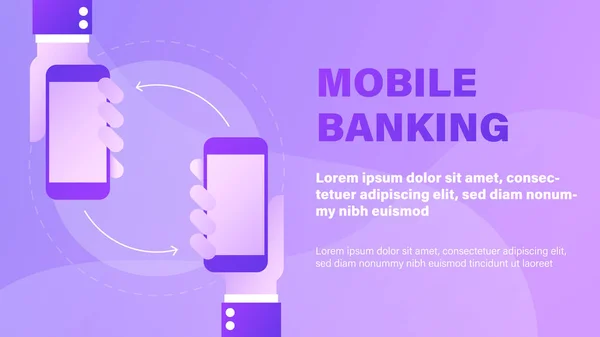 Services bancaires mobiles. — Image vectorielle