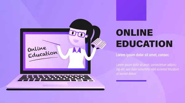 Online Education. — Stock Vector