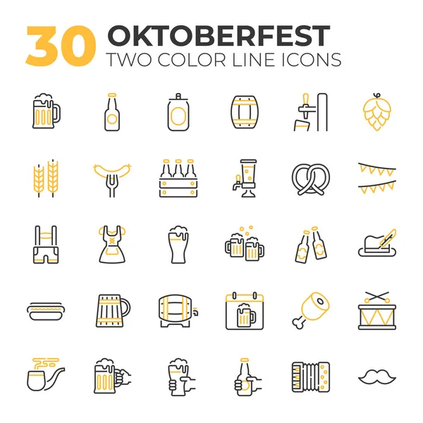 Oktoberfest ile ilgili simge kümesi.