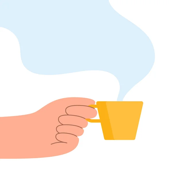 Mani Con Tazze Caffè Vettoriale Illustrazione — Vettoriale Stock