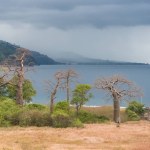 Sao Tome, beautiful landscape, panorama in the north of the island, Lagoa Azul