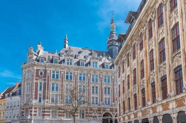     Lille, merkezi eski cephe, Fransa'nın güzel kasaba 