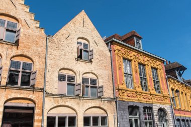     Lille, merkezi eski cephe, Fransa'nın güzel kasaba 