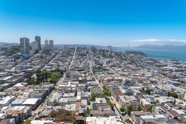 San Francisco Panorama Telegraph Hill Washington Square Ruské Hill Svatých — Stock fotografie