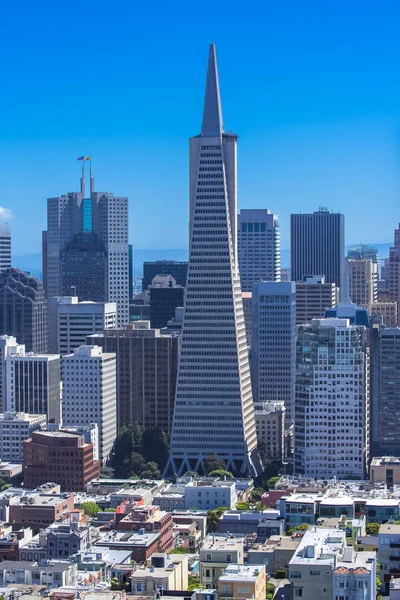 旧金山 金融区的全景市中心 — 图库照片