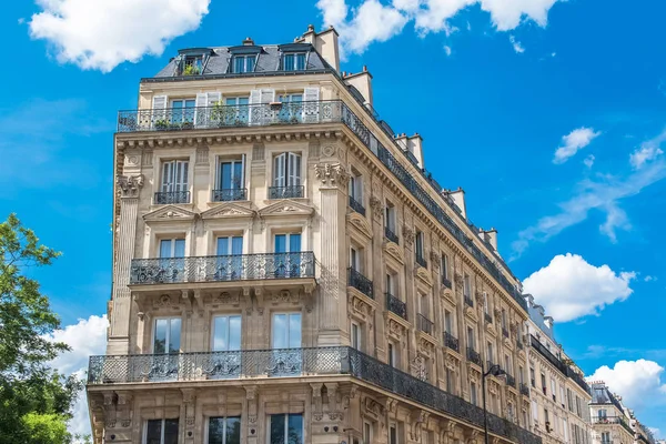Paris Beautiful Building Typical Parisian Facade Republique Neighborhood — Stock Photo, Image