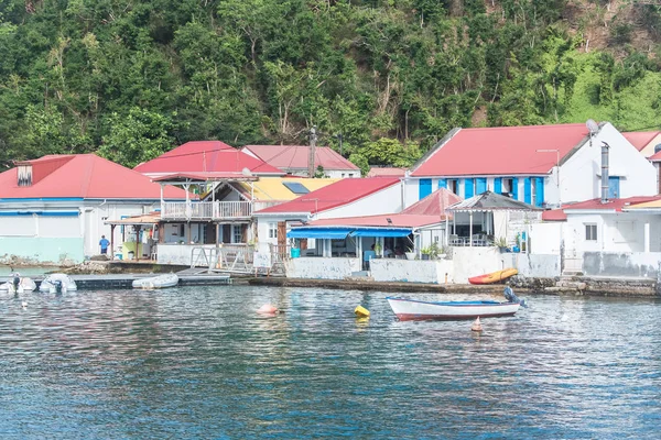 Guadalupe Hermoso Paisaje Marino Las Islas Saintes Casas Típicas Bahía — Foto de Stock