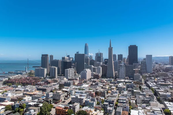 San Francisco Panorama Del Centro Financial District Dell Oakland Bay — Foto Stock
