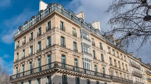 Paris Vackra Byggnad Centrum Typisk Parisisk Fasaden — Stockfoto